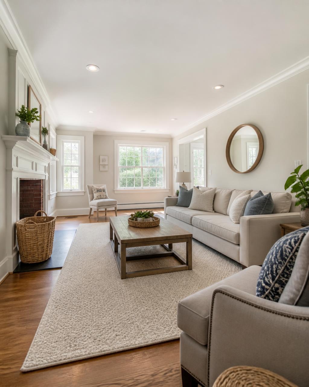 A cozy Connecticut family living room